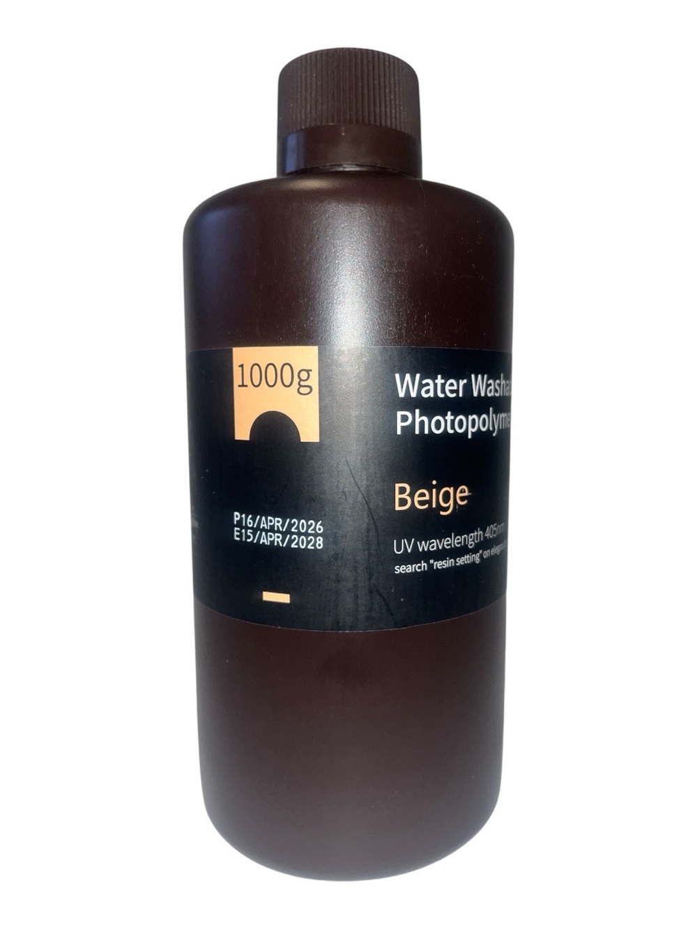ELEGOO Water-Washable 3D Printer Resin – Beige 1000g